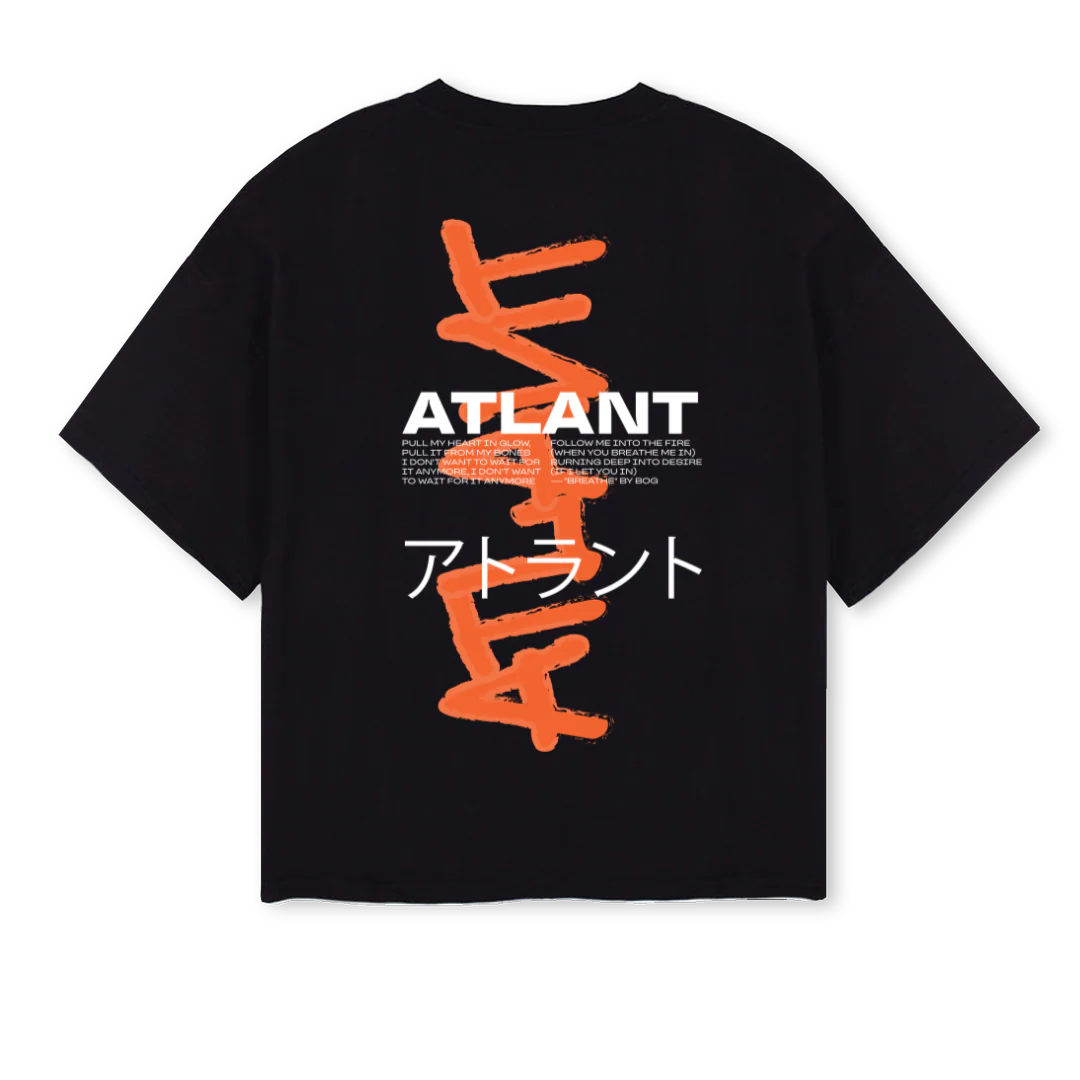 ATLBOXYONE Black Oversized Boxy Tee. - Image 2