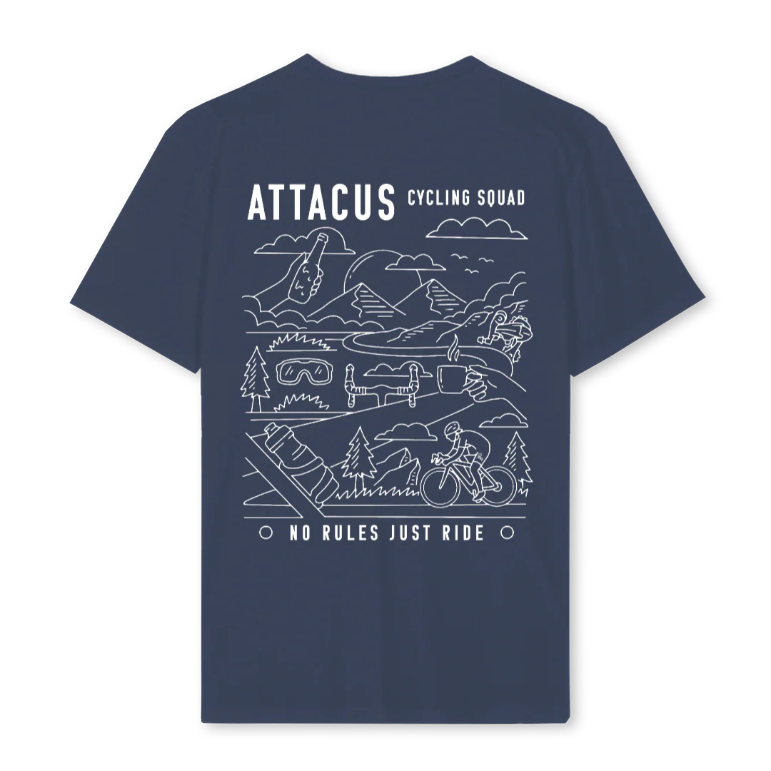 ATTACUSBACKPRINT Navy Blue Regular Tee. - Image 2