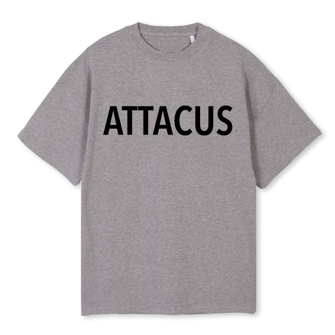 ATTACUSOVERSIZED Grey Marl Oversized Tee.