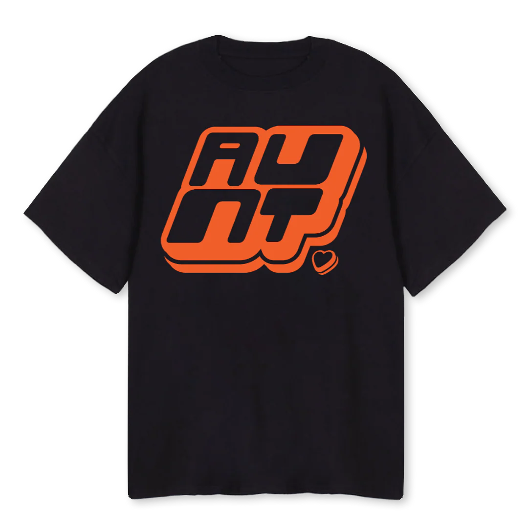 AUNT Black Oversized Tee.