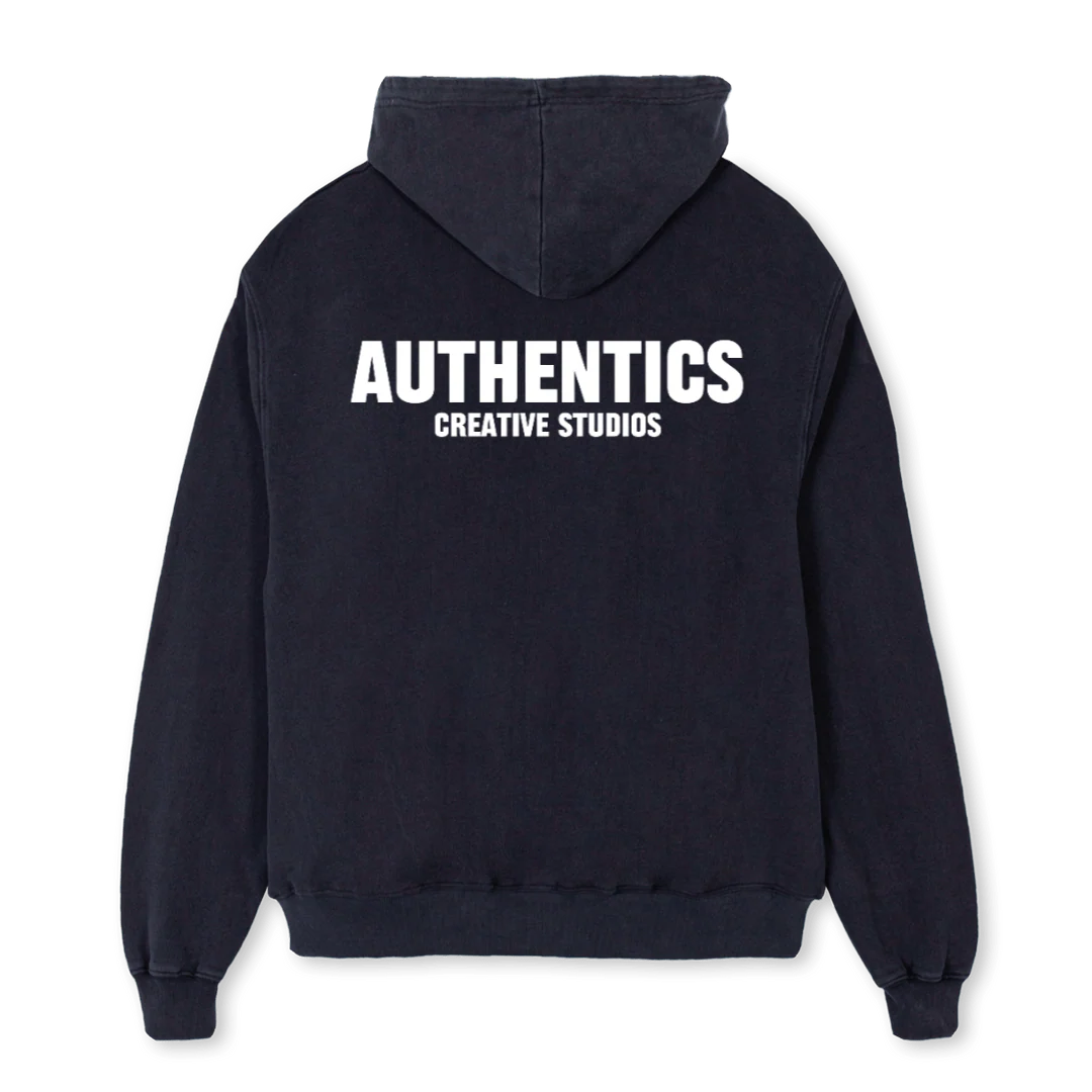 AUTHENTICSCSHOODIE Vintage Black Oversized Hoodie. - Image 2