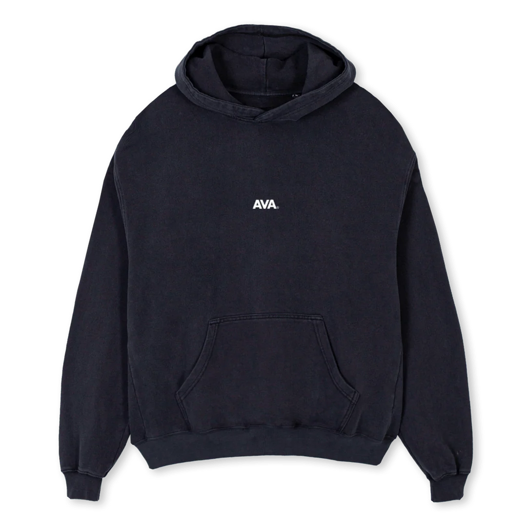 AVASAUDADEHOODIE Vintage Black Oversized Hoodie.