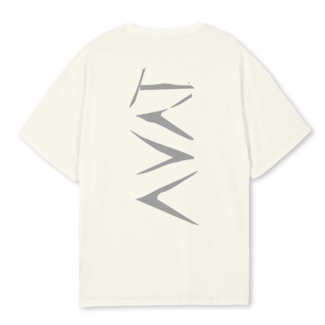 AVAT Cream Oversized Tee. - Image 2