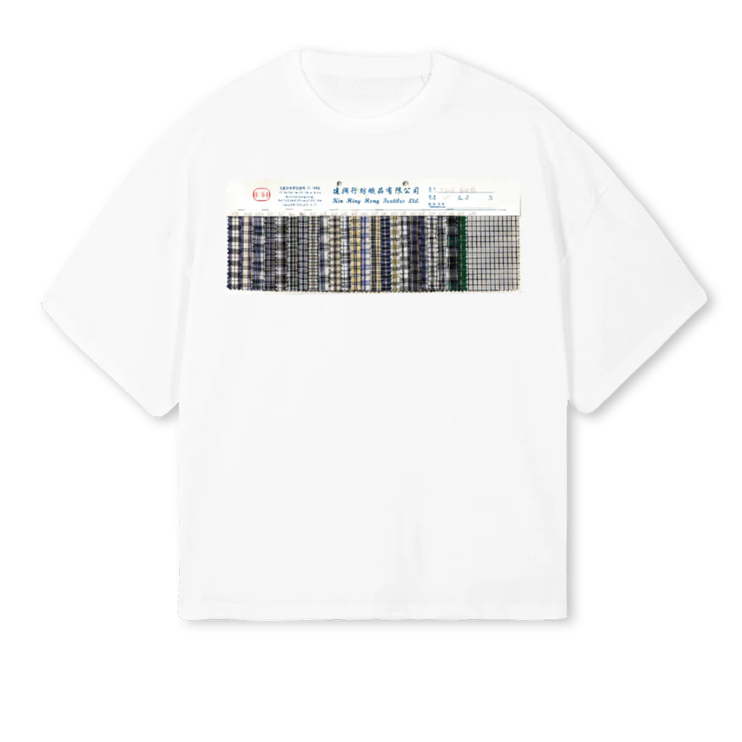 AVOIDCHECK White Oversized Boxy Tee.