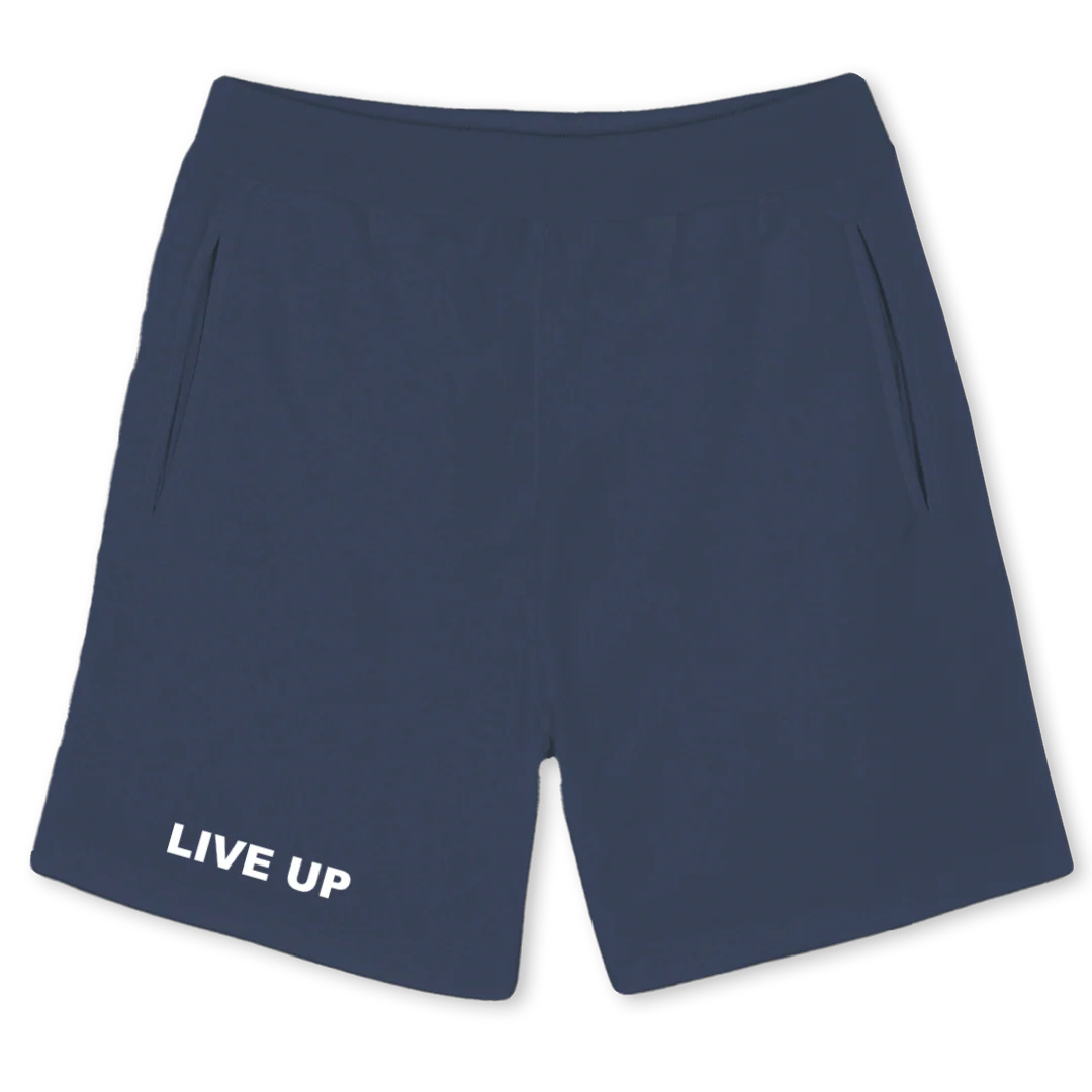 B Navy Blue Sweatshorts.