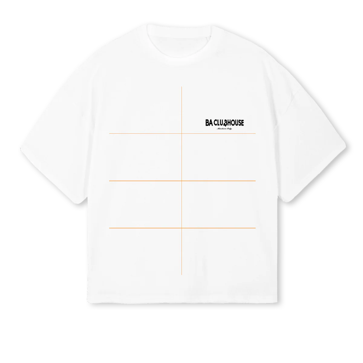 BA ESSENTIAL White Oversized Boxy Tee.