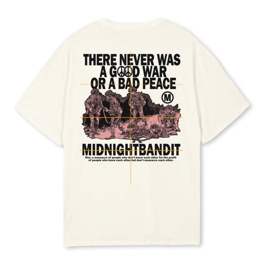 BAD PEACE Cream Oversized Tee. - Image 2