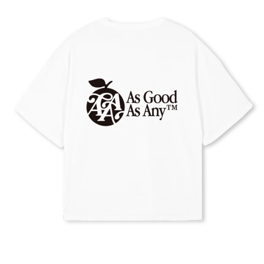 AGAAAPPLE_WT White Oversized Boxy Tee - Image 2