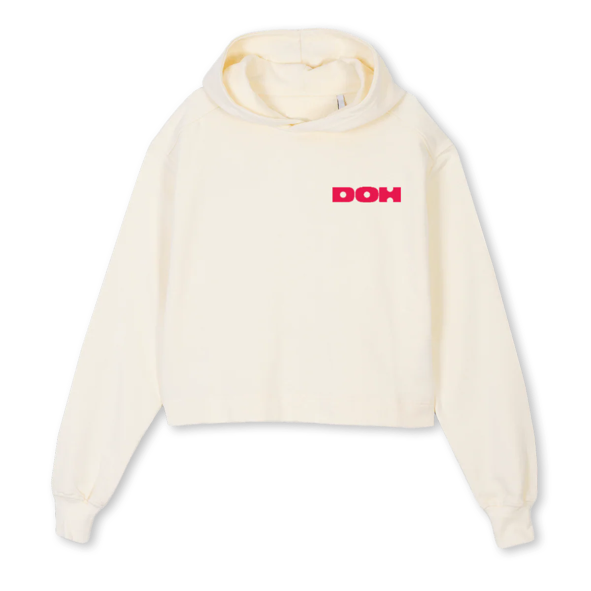 BAKE IT PINKKK Cream Cropped Hoodie.