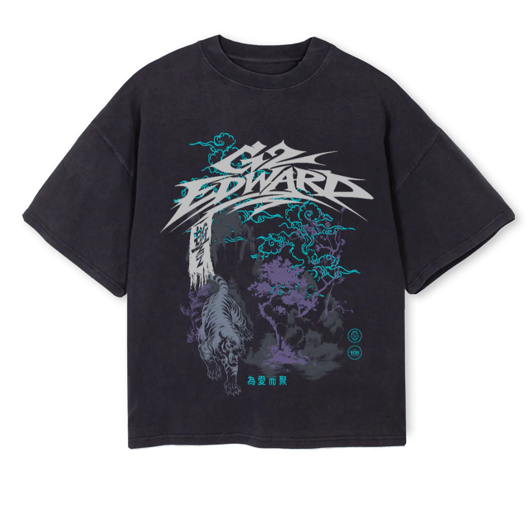 BALCKTSHIRT Vintage Black Oversized Boxy Tee.