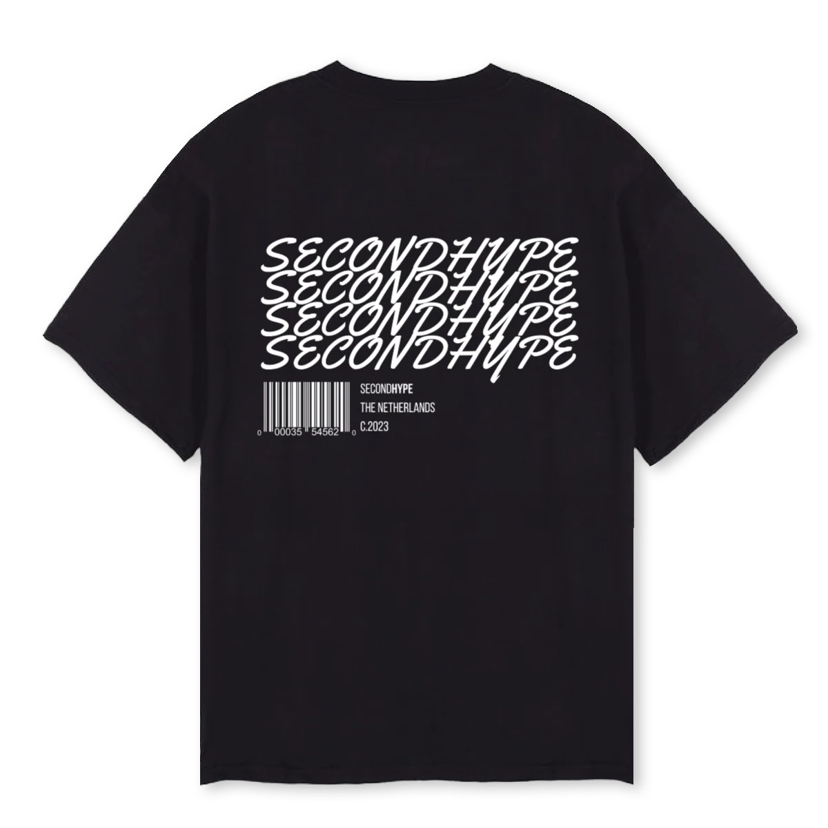BARCODE COLLECTION Black Oversized Tee. - Image 2