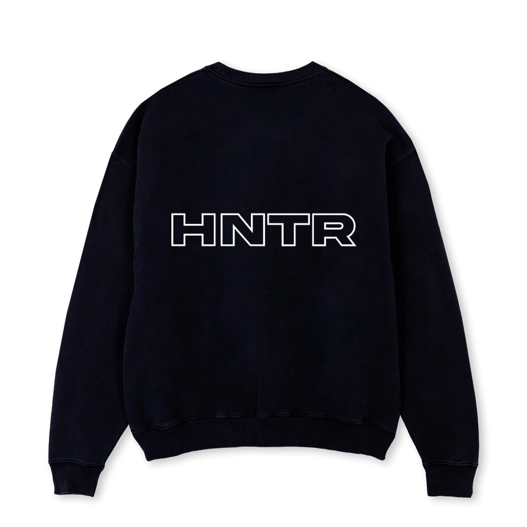 BASEANDLINE OSC Black Oversized Crewneck Sweater. - Image 2