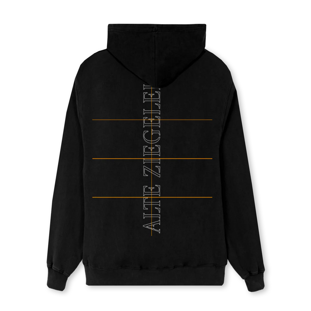 BASI PRINT ZI Black Regular Zipped Hoodie. - Image 2