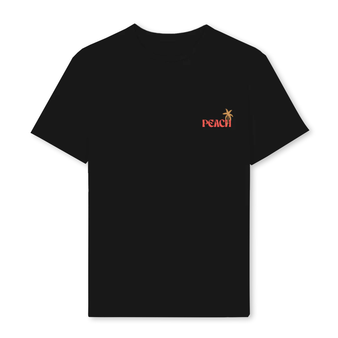 BASICALLY PALM Black Regular Tee.