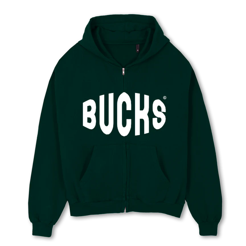 BCSVI Wild Green Oversized Zipped Hoodie.