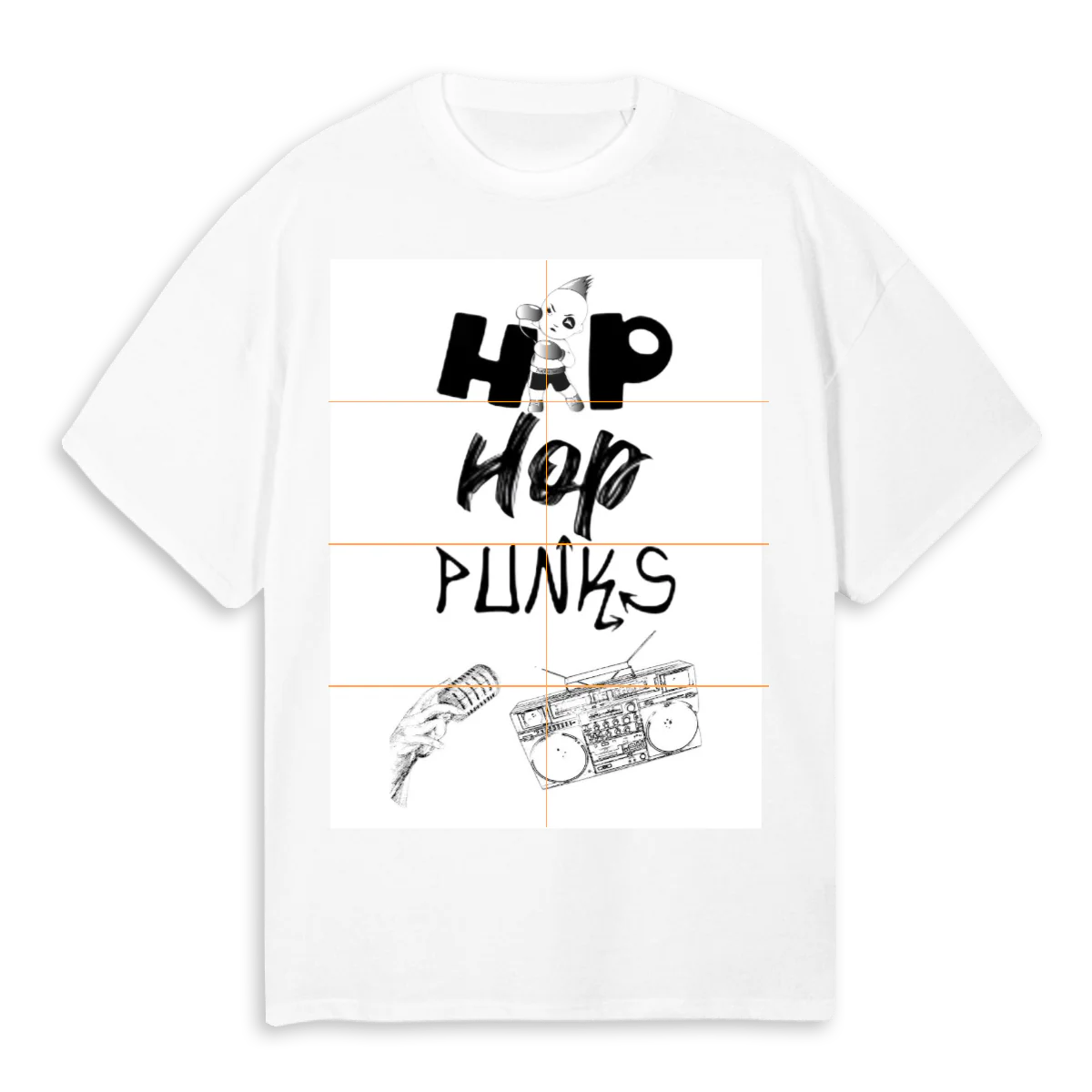 BEATZ White Oversized Tee.