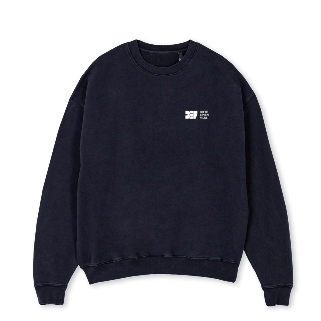 BEF GANG SWEATER Vintage Black Oversized Crewneck Sweater.
