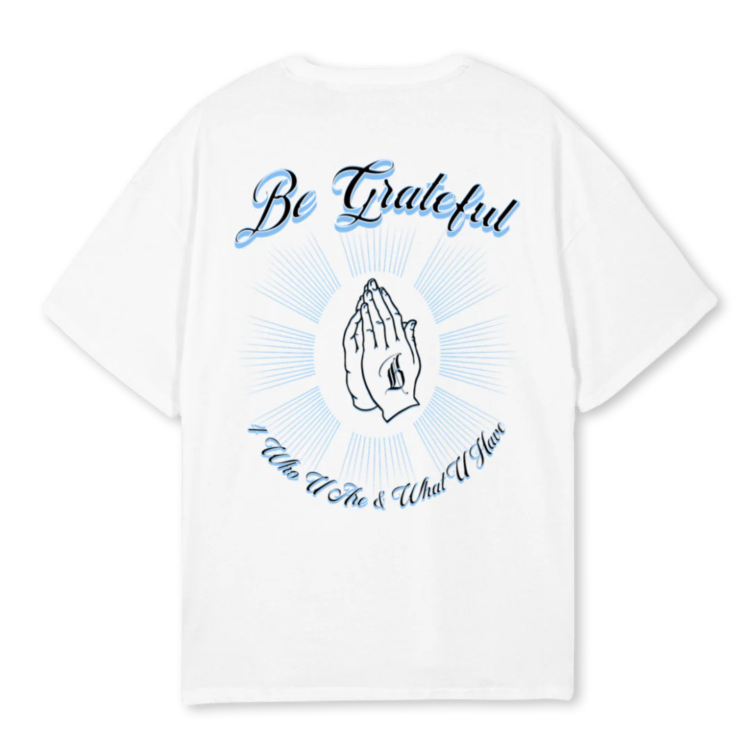 BEGRATEFULWHITE White Oversized Tee. - Image 2
