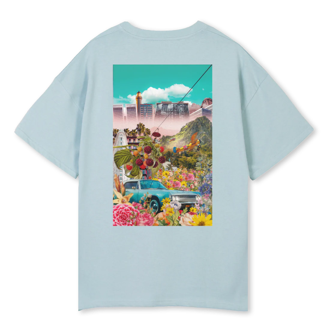 BESTRAWA HAPPY Cold Blue Oversized Tee. - Image 2