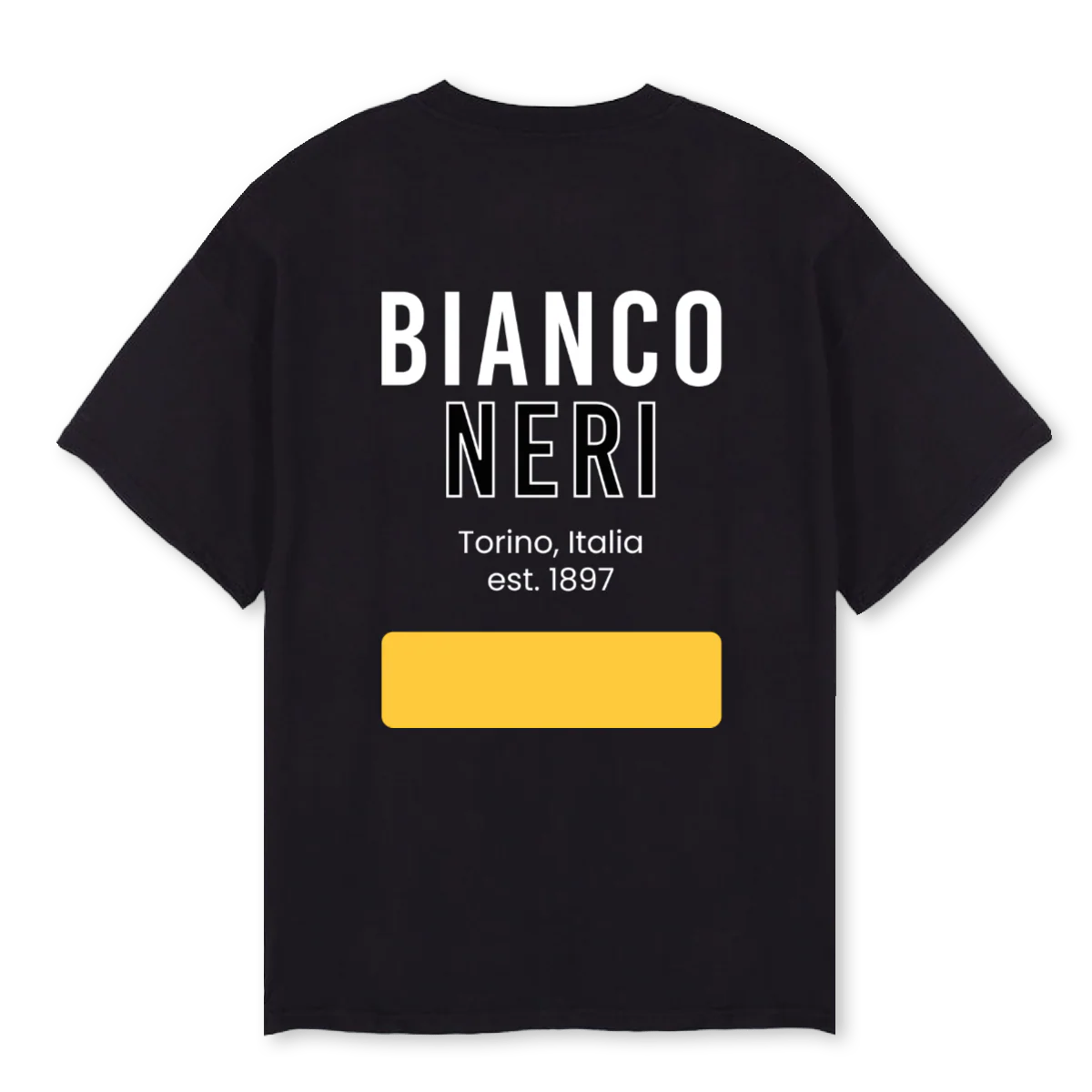 BIANCONERITWO Black Oversized Tee. - Image 2