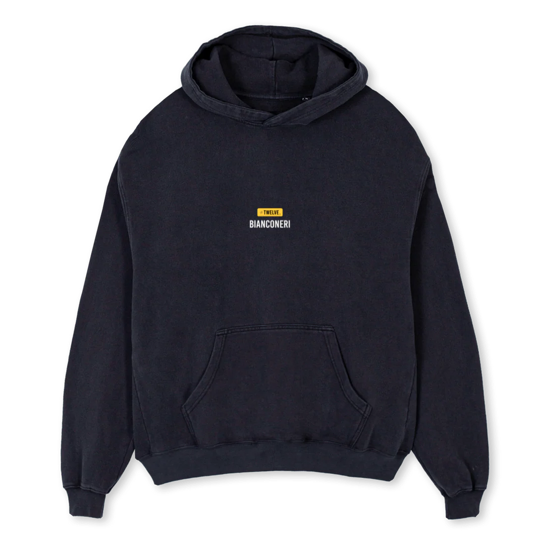 BIANCONERITWOHOODIE Vintage Black Oversized Hoodie.