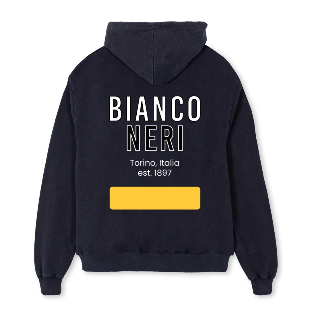 BIANCONERITWOHOODIE Vintage Black Oversized Hoodie. - Image 2