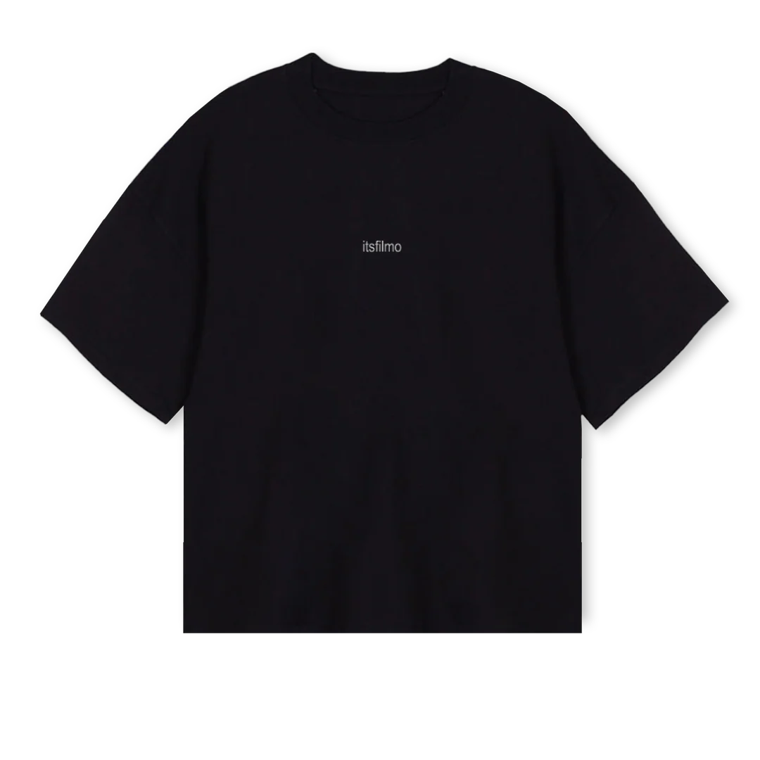 BICYCLE Black Oversized Boxy Tee.