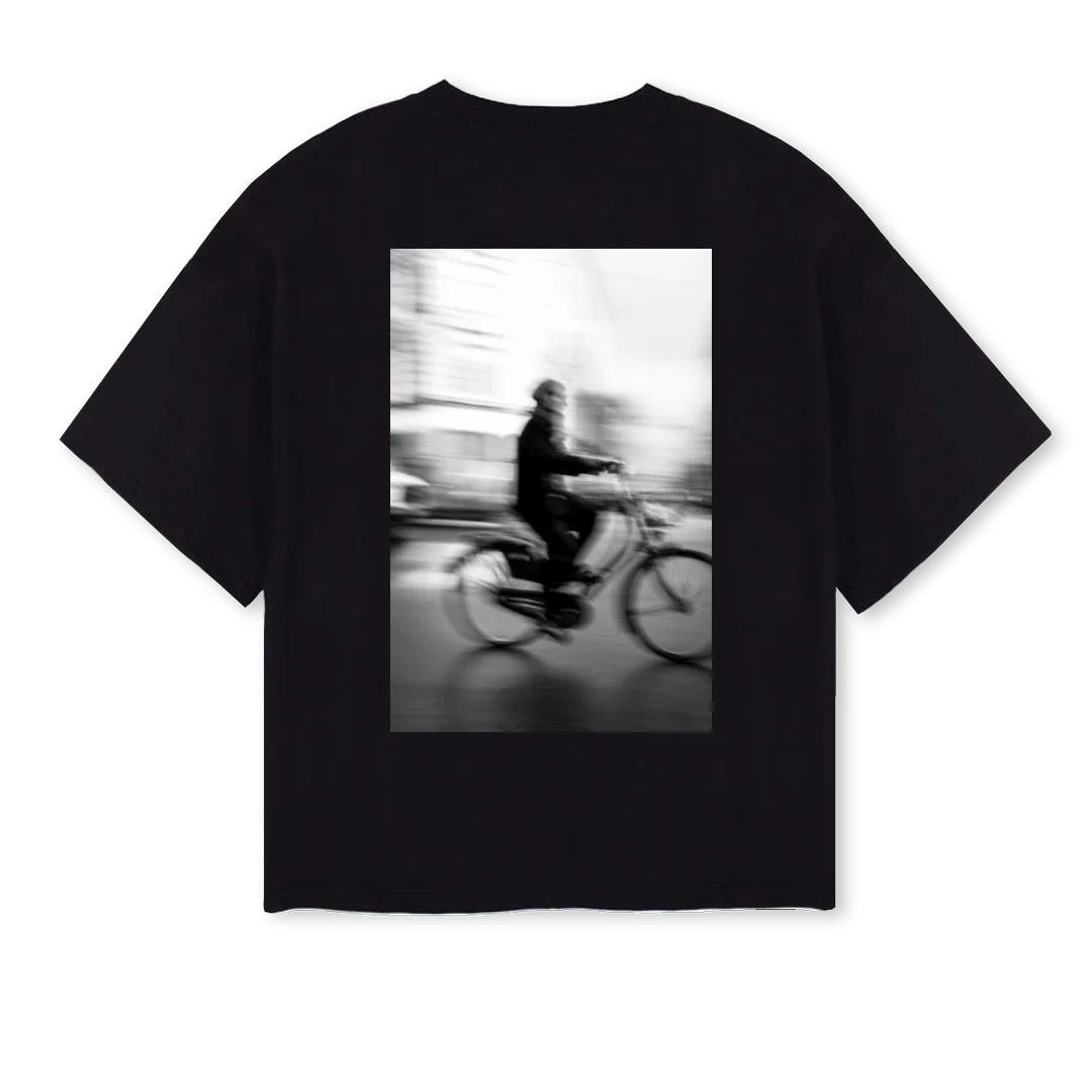 BICYCLE Black Oversized Boxy Tee. - Image 2