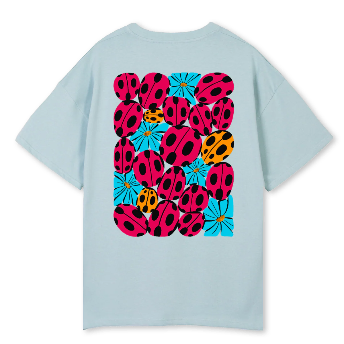 BIGFOOT LADYBUG Cold Blue Oversized Tee. - Image 2