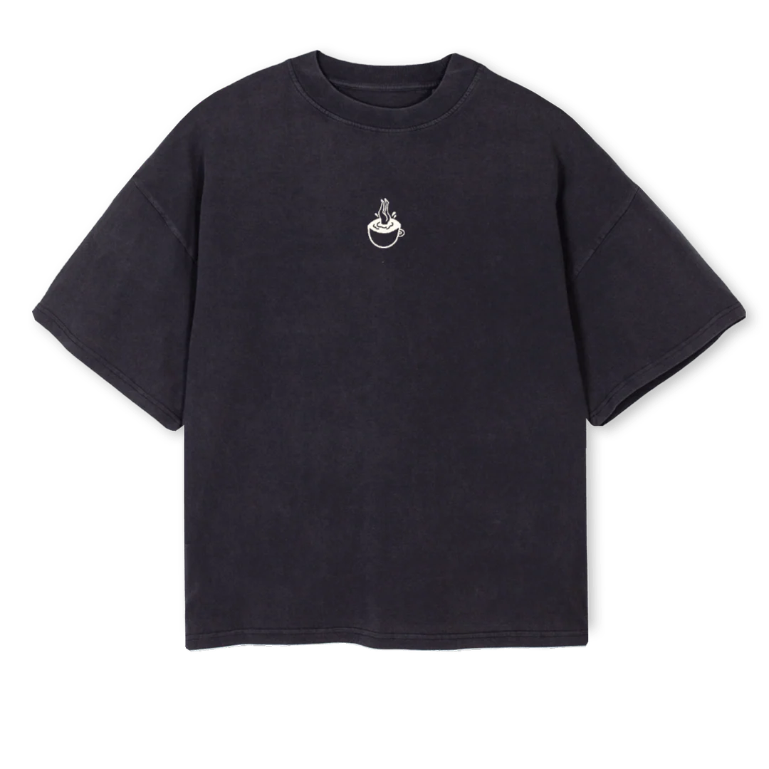 BLAC_VB Vintage Black Oversized Boxy Tee.