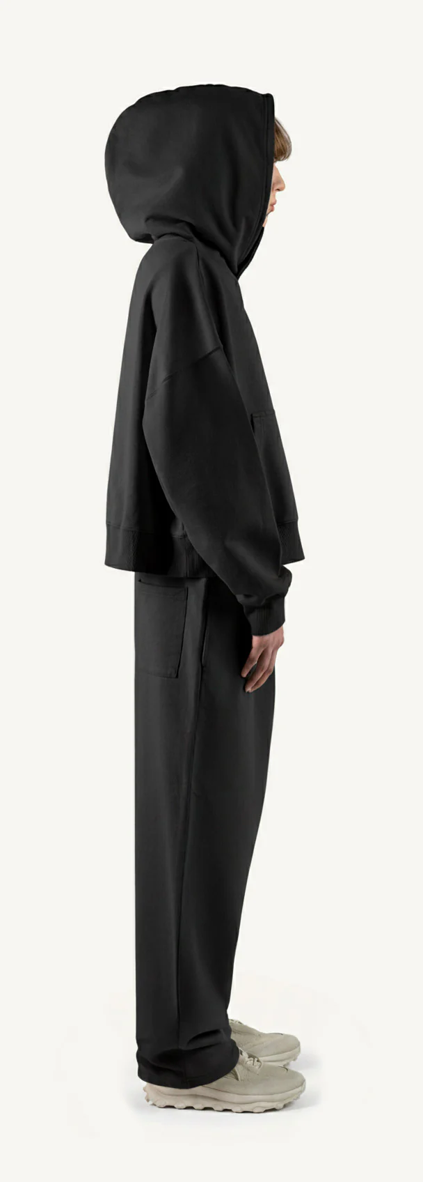 Black Straight-Leg Baggy Sweatpants. - Image 4