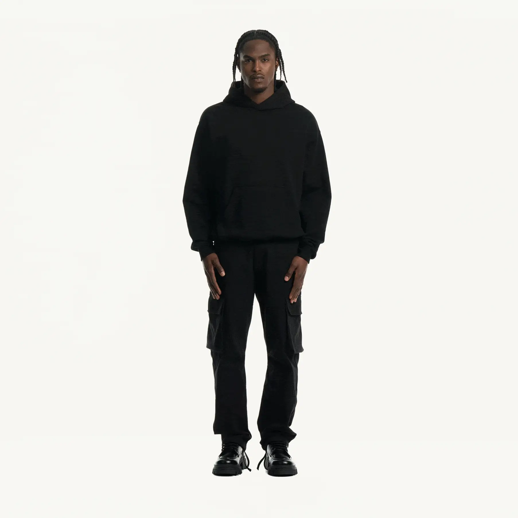 Black Ultra Heavy Oversized Hoodie. - Image 3