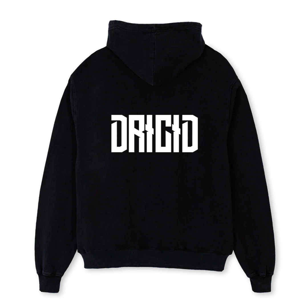 BLACKHOODIELOGO Black Oversized Hoodie. - Image 2