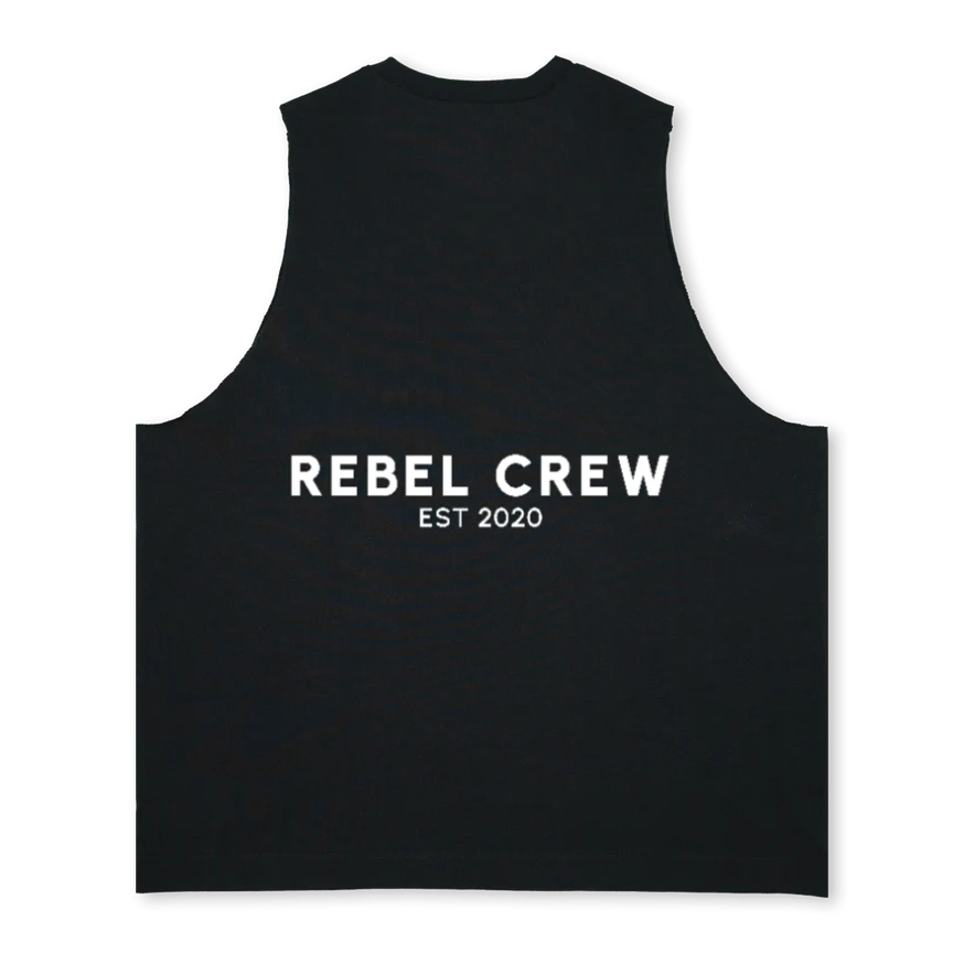 BLACKTANKLARGELOGO Deep Black Oversized Vest. - Image 2