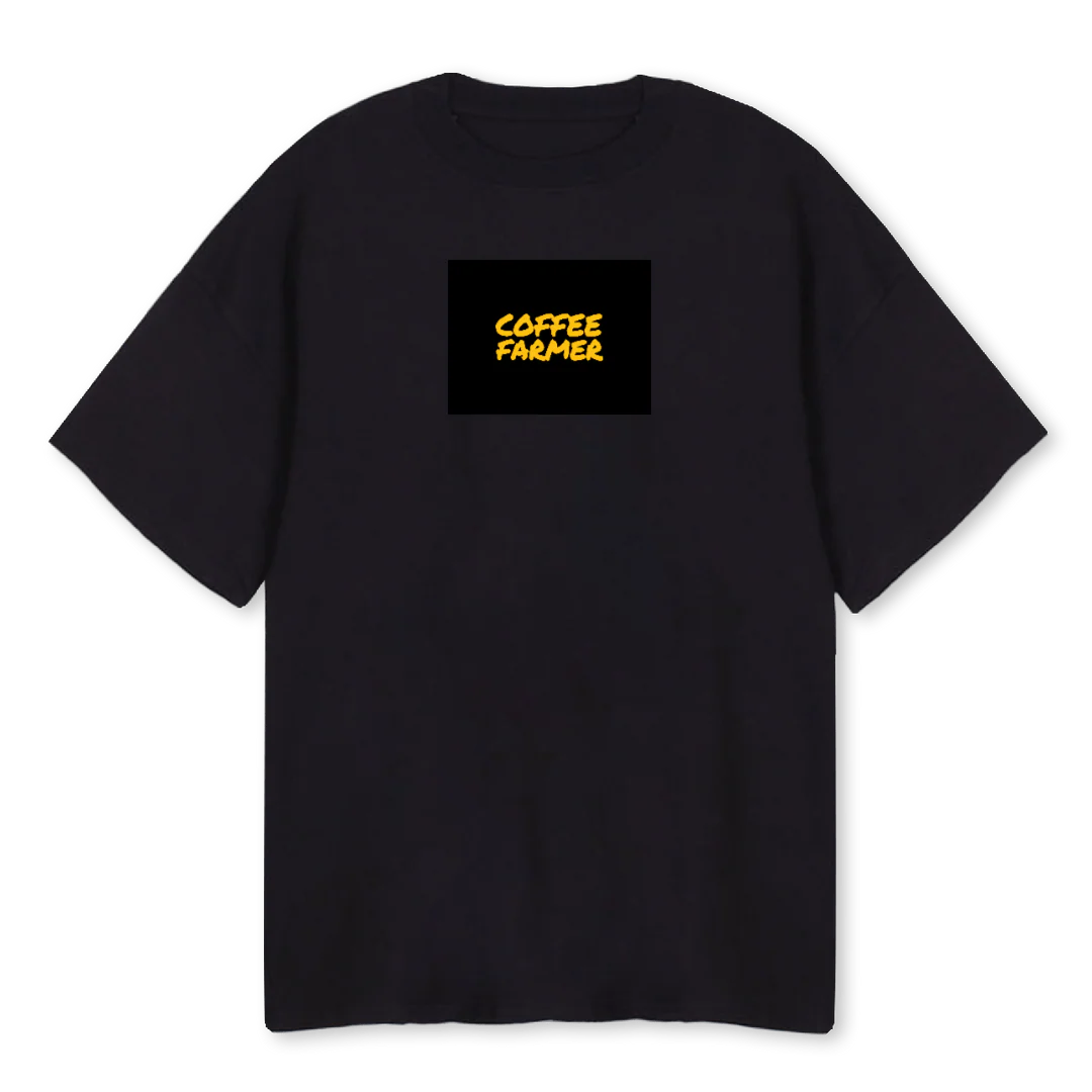 BLACSAMPLECFFEE Black Oversized Tee.