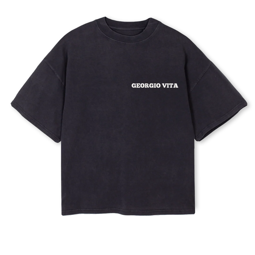 BLAKAA Vintage Black Oversized Boxy Tee.
