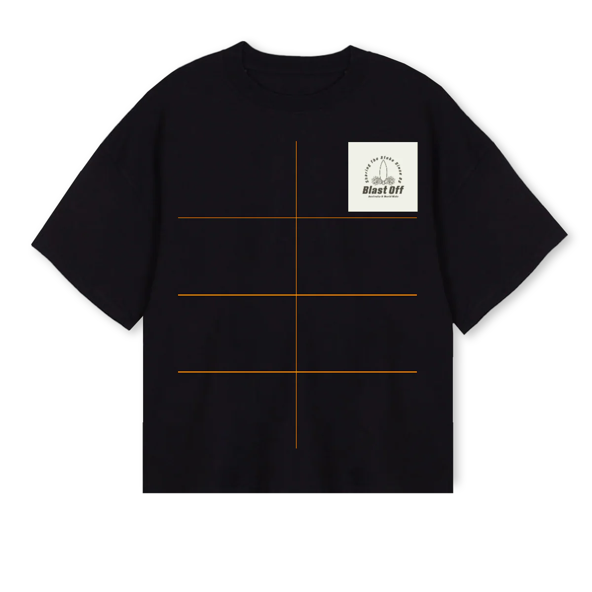 BLAST  Black Oversized Boxy Tee.