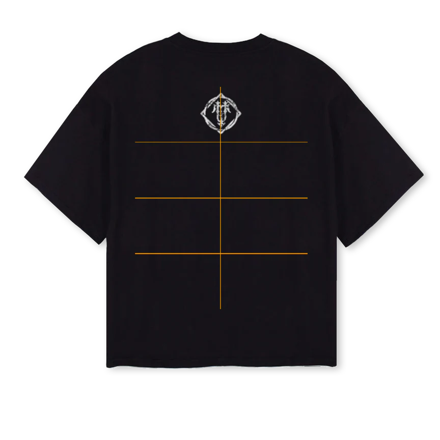 BLKFLWRT  Black Oversized Boxy Tee. - Image 2