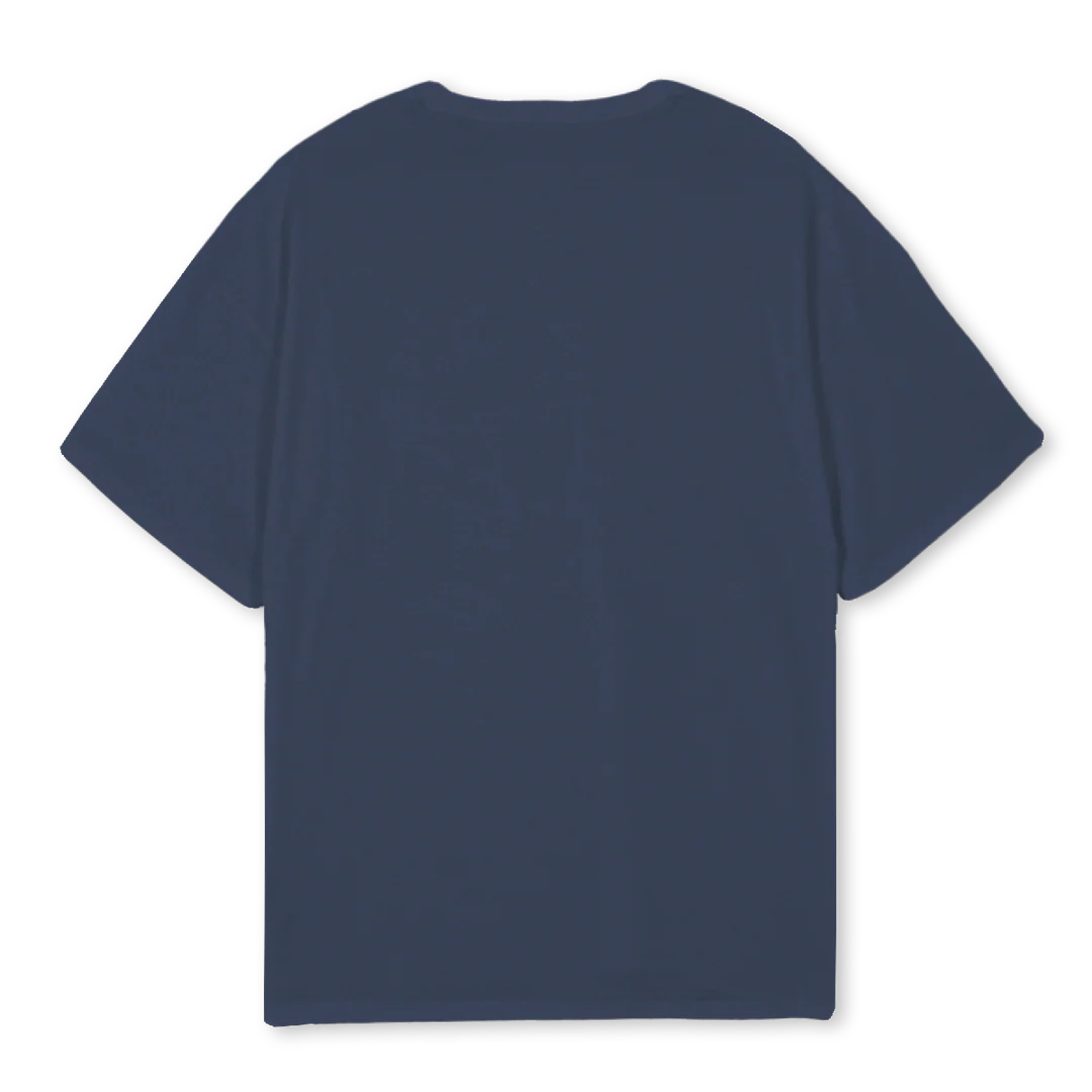 BLUENAV Navy Blue Oversized Tee. - Image 2