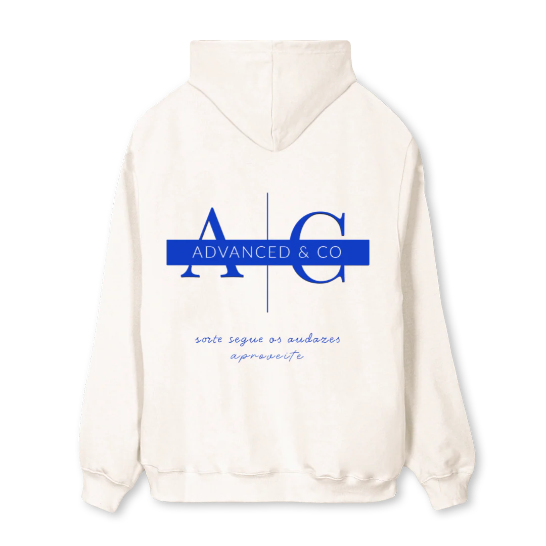 BLUEVWHITEZIPPER Vintage White Regular Zipped Hoodie. - Image 2