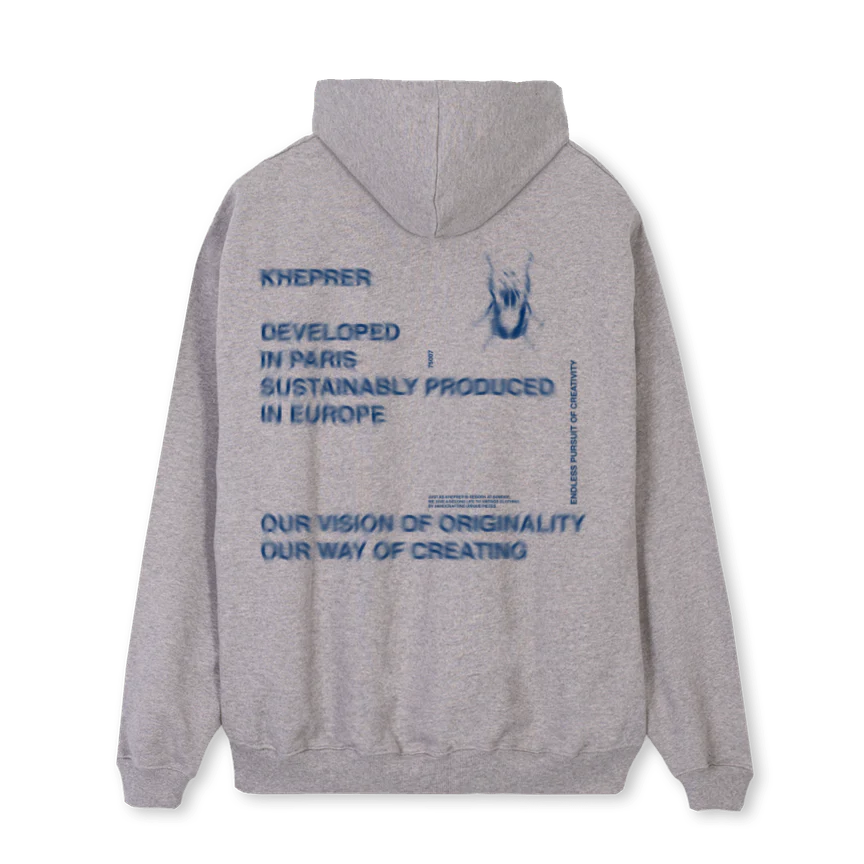 BLURHOODIE Grey Marl Regular Hoodie. - Image 2