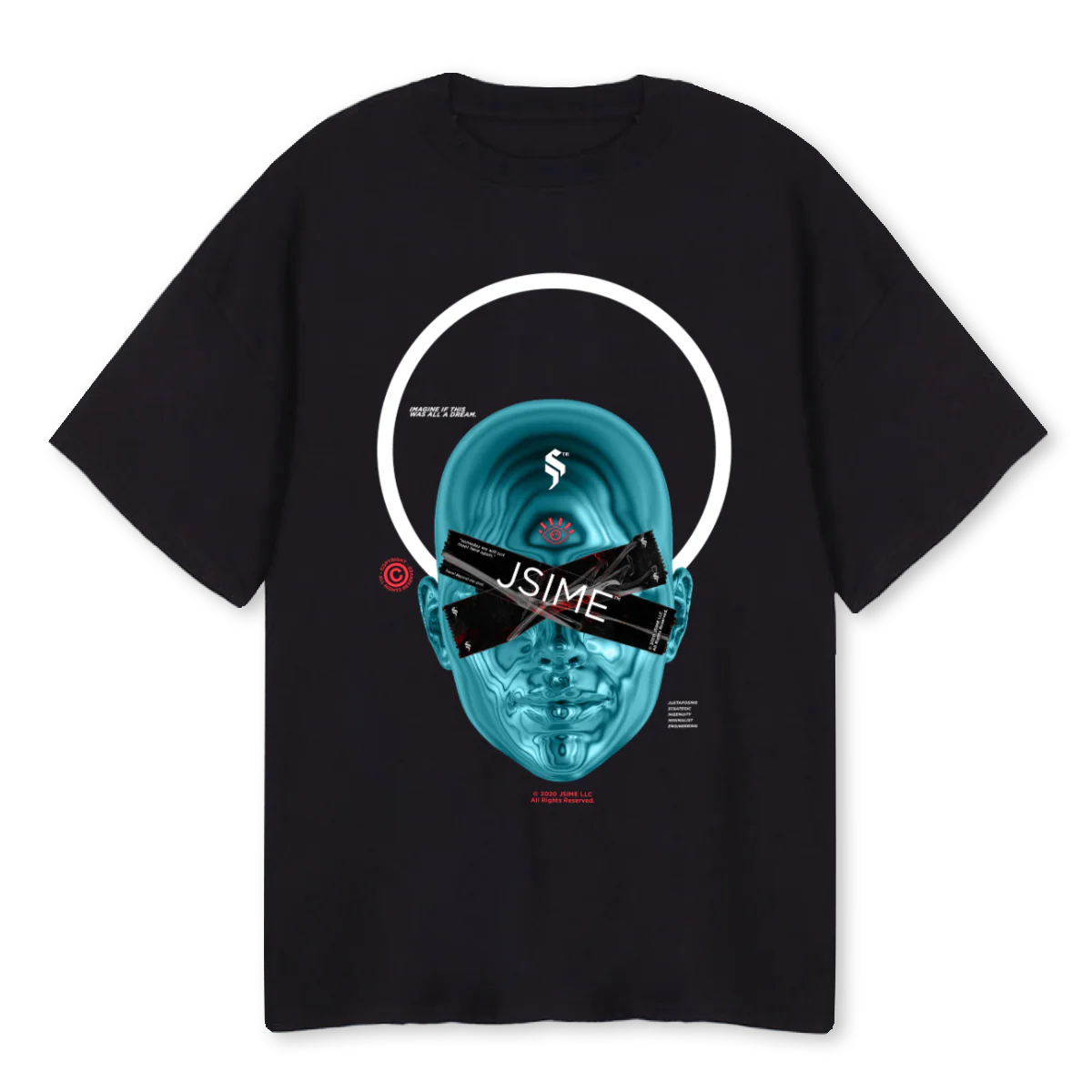 BLUTEE Black Oversized Tee.