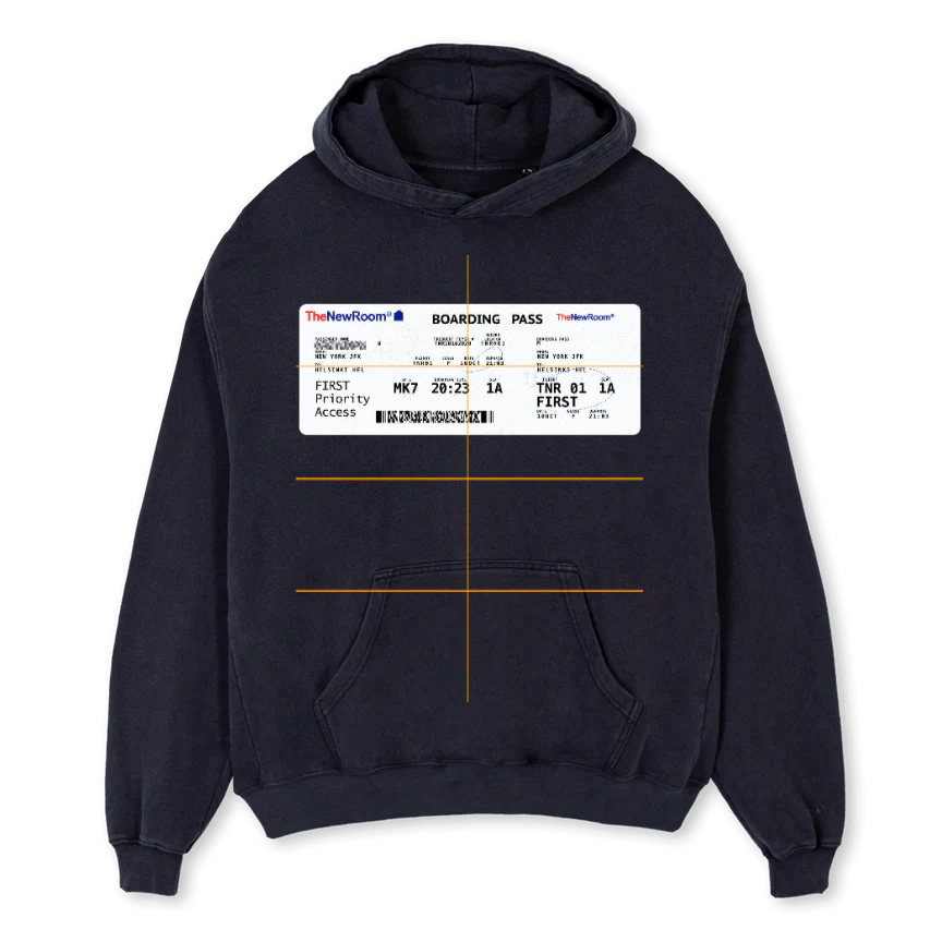 BOARDINGTNR Vintage Black Oversized Hoodie.