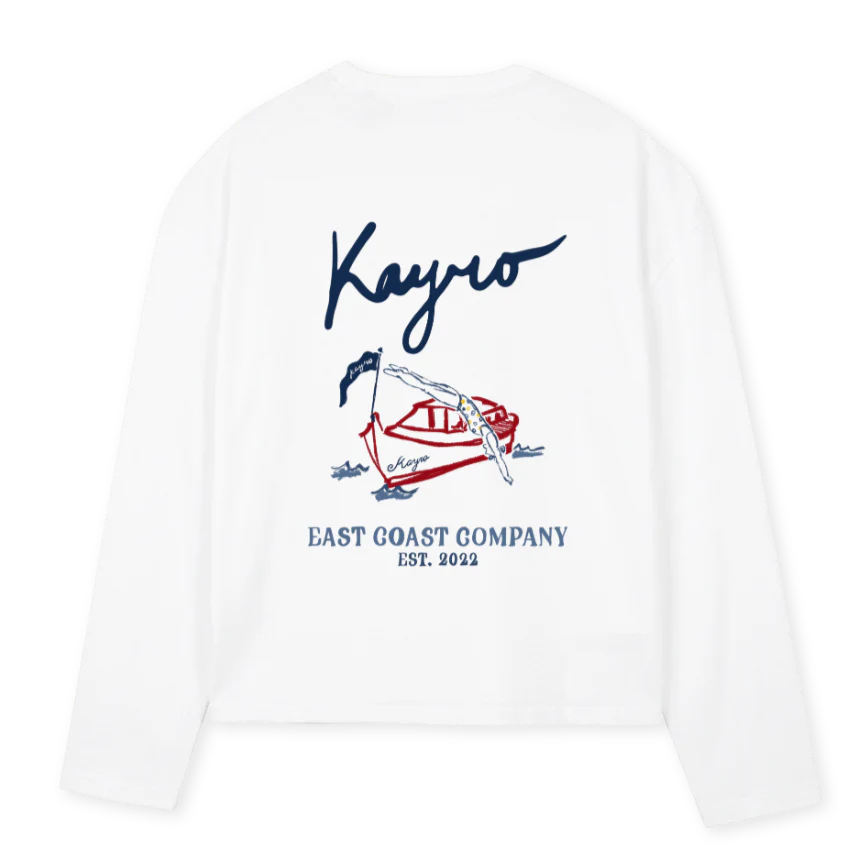 BOATXSSHIRT White Oversized Boxy LS Tee. - Image 2