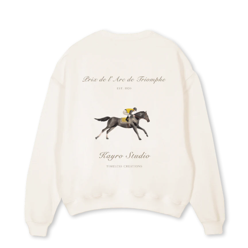 BONJOURSWEATSHIRT Vintage White Oversized Crewneck Sweater. - Image 2