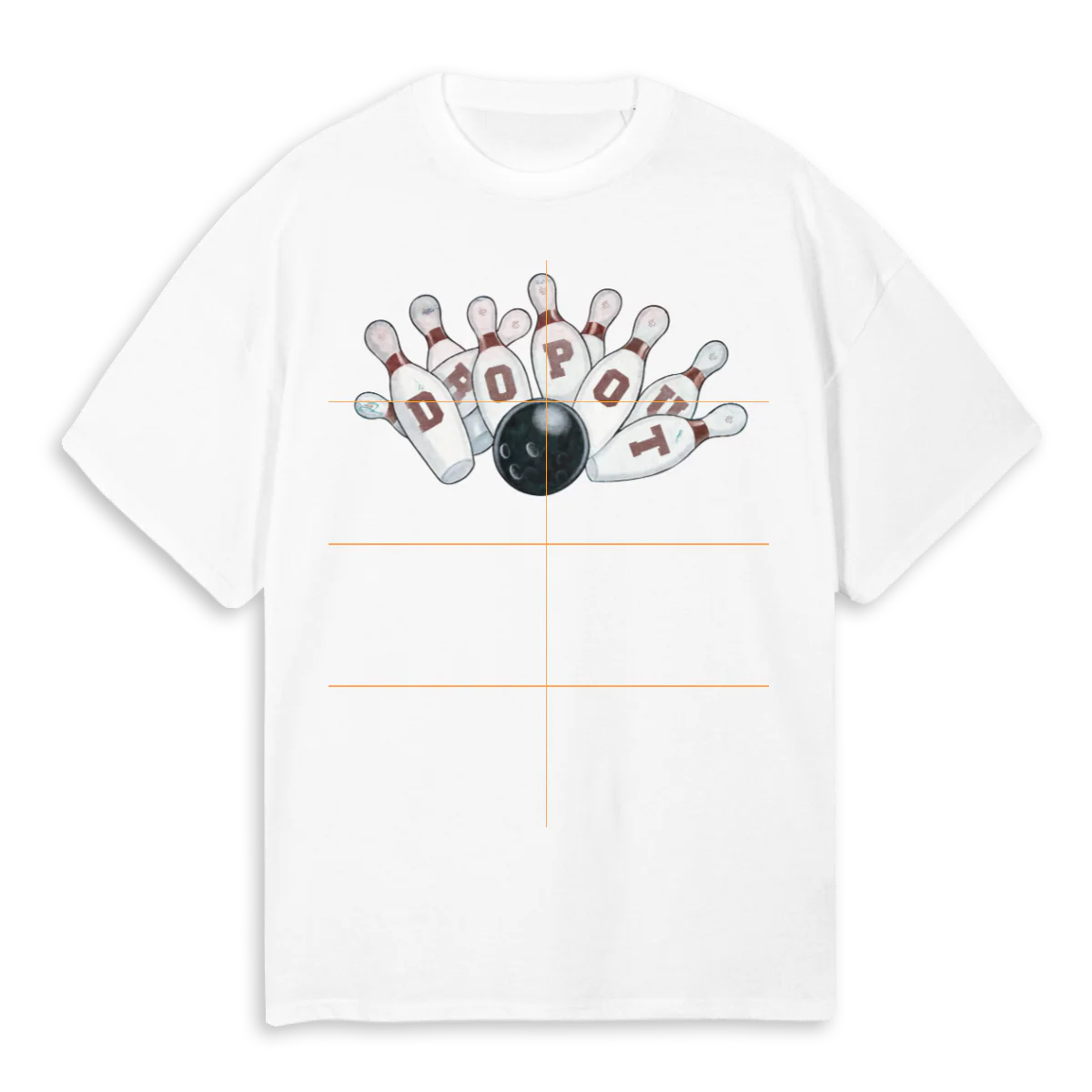 BOWLINGTEE White Oversized Tee.
