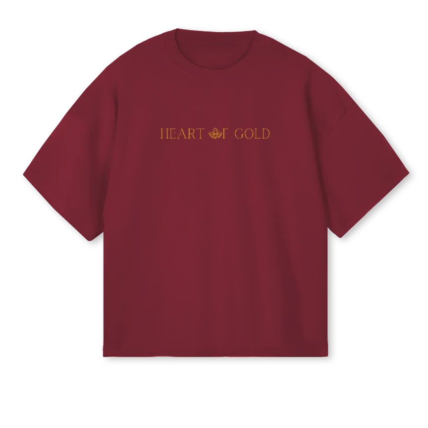 BOXYHOGBURGUNDY Burgundy Oversized Boxy Tee.