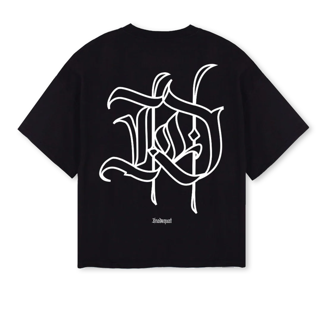 BOXYTEESAMPLE Black Oversized Boxy Tee. - Image 2