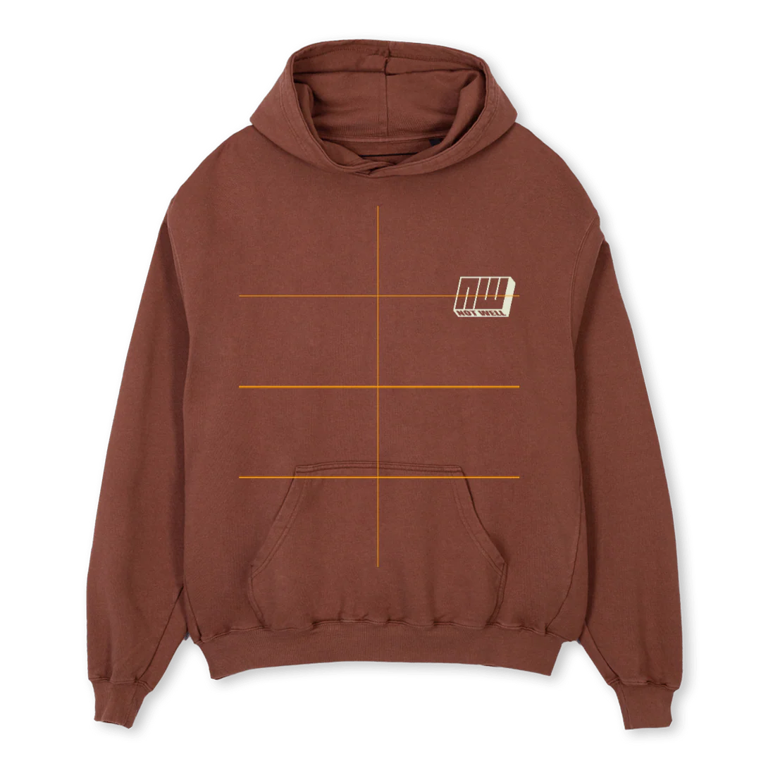 BROWN NW  Vintage Brown Oversized Hoodie.