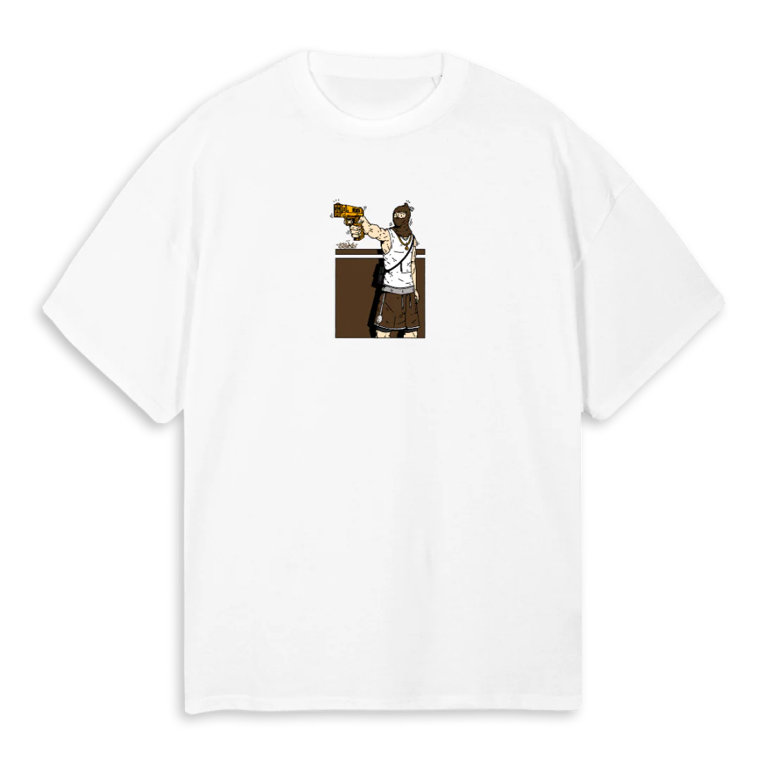 BROWNGUNMAN White Oversized Tee.
